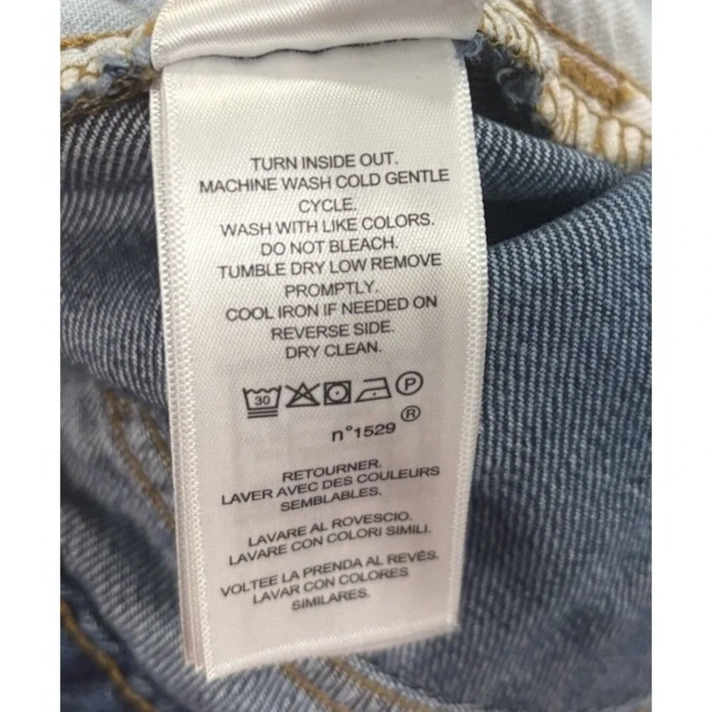 Lauren Ralph Lauren Sz 12 Painted High-Rise Relaxed Cropped Jean Atlas Wash Boho